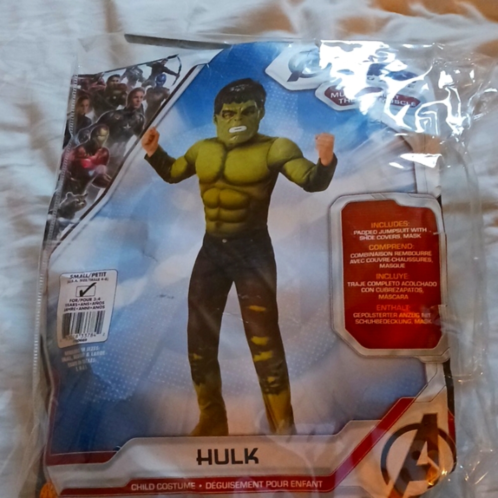 Marvel Avengers Halloween Hulk Costume Size Small (4-6)